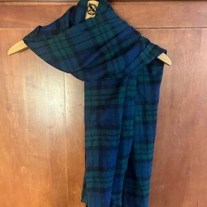 Land’s End  Blue and Green Fleece Scarf